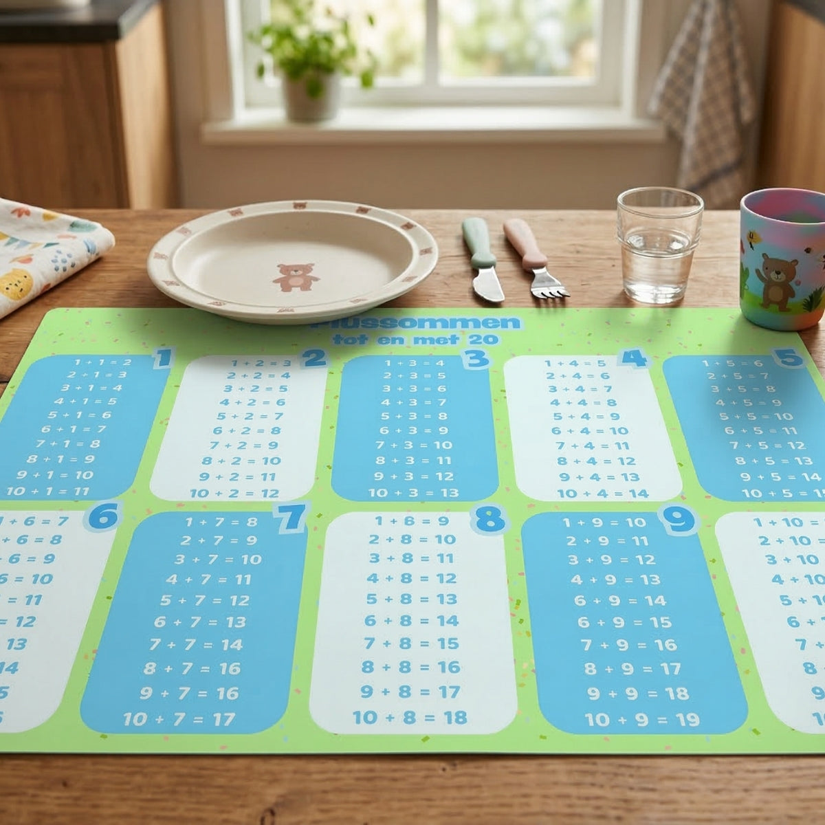 Rekenmeester onderlegger plussommen – detail voorkant
